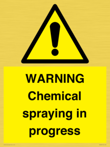 WARNING Chemical spraying in progress